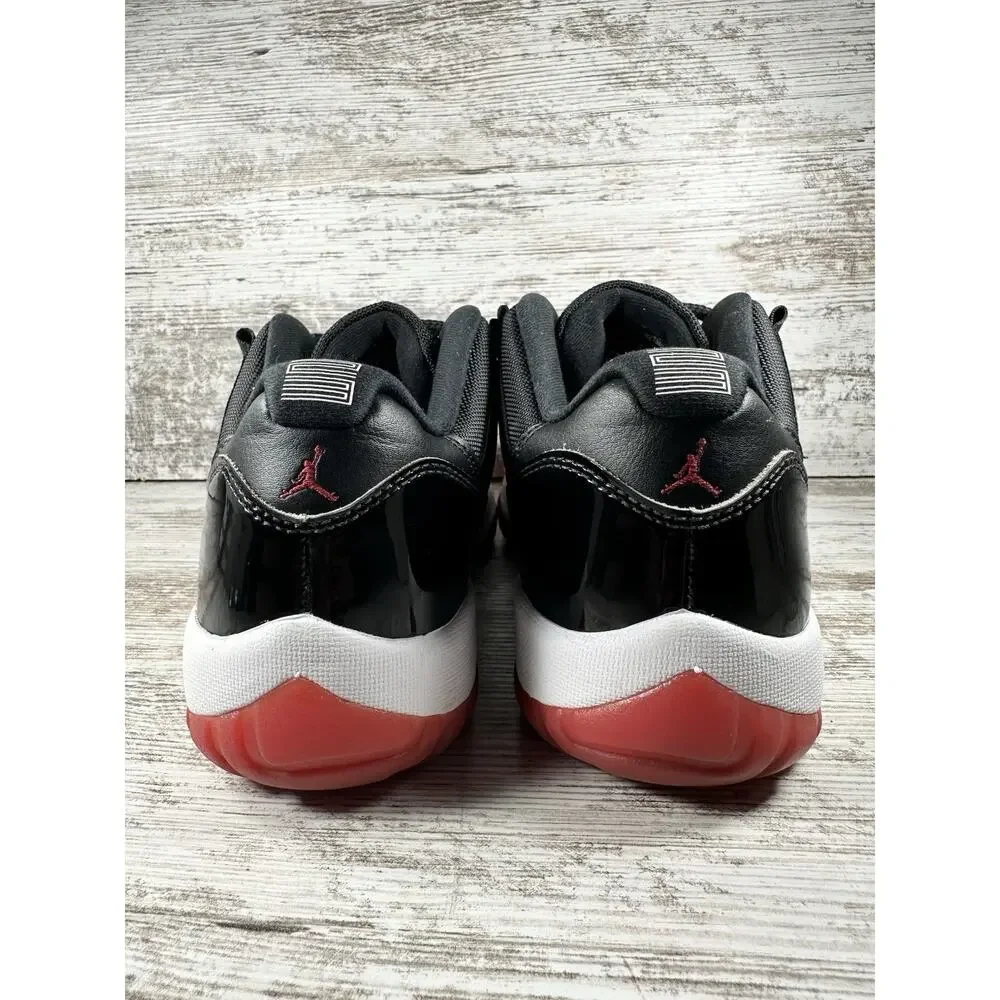 Men's Nike Air Jordan 11 XI Retro Low Bred Black/White/Red Sz 10 EUC!!